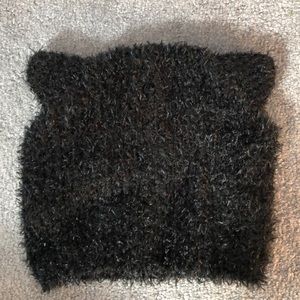 Black cat winter beanie - forever 21